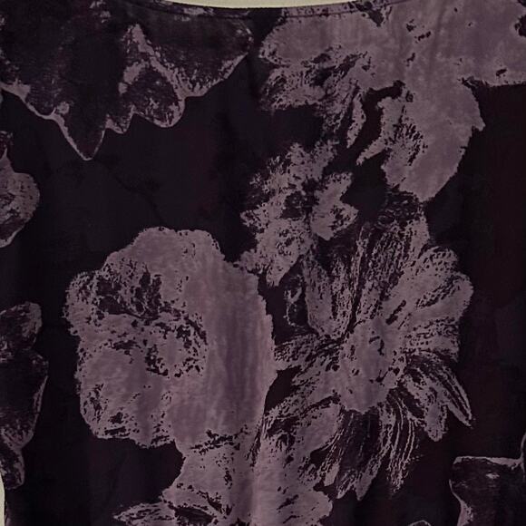 Vintage AB Studio Peplum top Floral dolman sleeves  whimsigoth fairy Y2K goth M - Picture 9 of 11